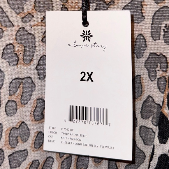 Chic Animal Print Cardigan/Tunic - Picture 5 of 5